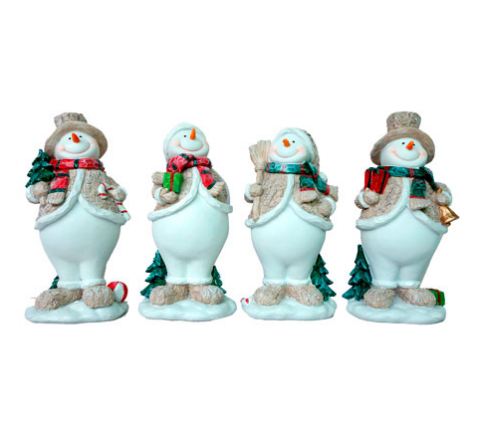 Enfeite Natalino Resina Boneco De Neve 27,7Cm Rio Master Dp7819