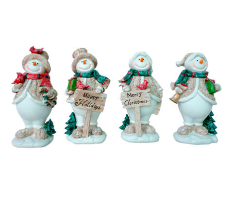 Enfeite Natalino Resina Boneco de Neve 22,5Cm Rio Master Dp7818