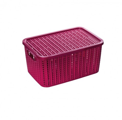 Caixa trama com tampa 19L 