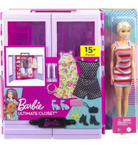 Boneca Barbie Com Carro Fiat Mattel Gxr57