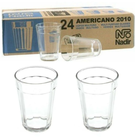 Jogo de copos americanos Multiuso 24 unidades - 190ml - Nadir - 2010