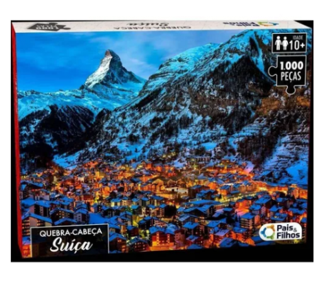 Quebra-cabeça Suíça 1000pçs Pais&filhos