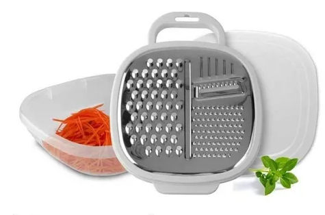 Ralador 3 em 1 Com Pote e Tampa Branco Mimo Style