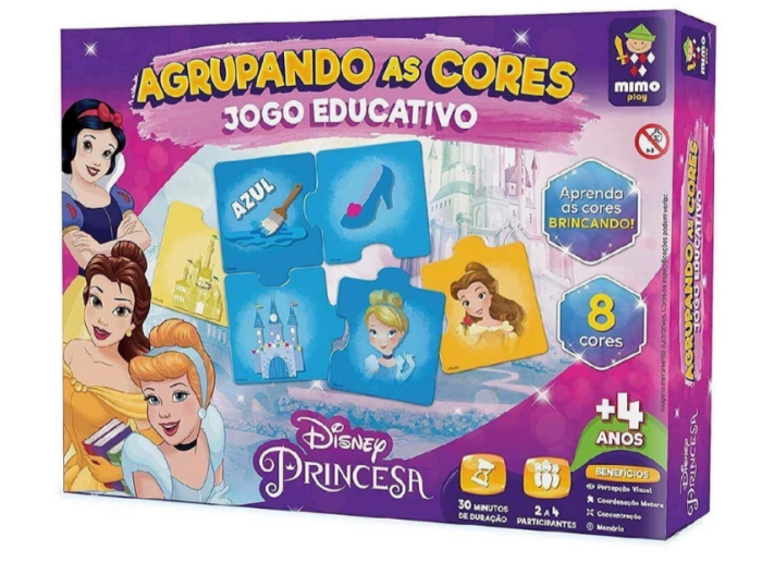 Jogo Disney Princesas Agrupando as Cores - Jogos Educativos